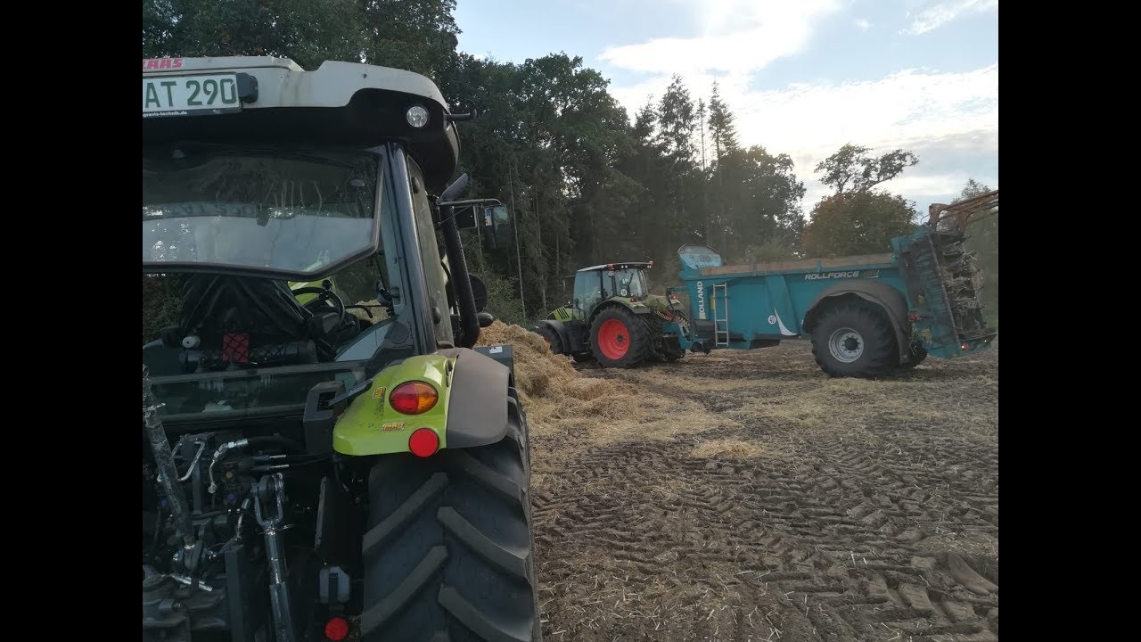 Mist streuen mit Claas Power!  Claas Arion 650   Claas Atos 220 [Cabview]