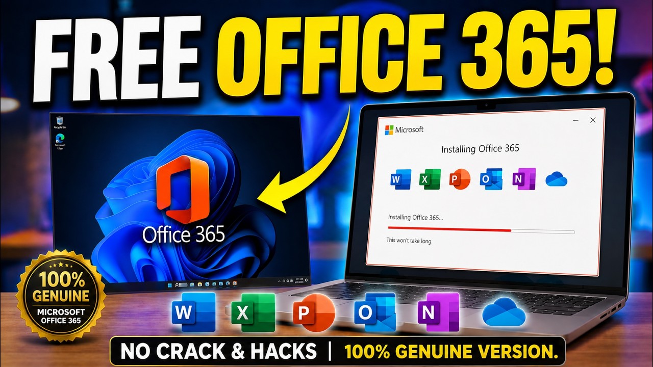 How to Install Microsoft Office 365 FREE for Lifetime! - Complete Setup Guide (2026)