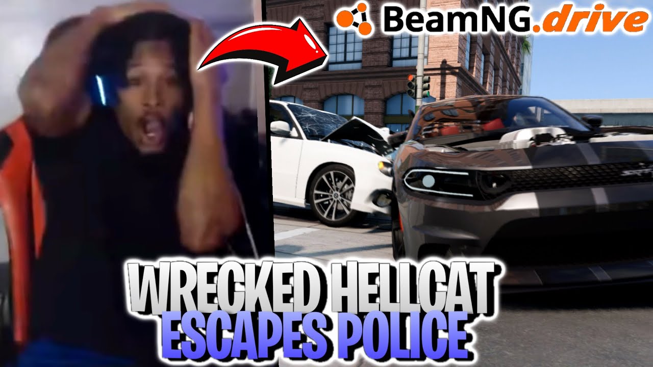 Wrecked HELLCAT Escapes Police After Getting T BONED! 2 GETAWAYS