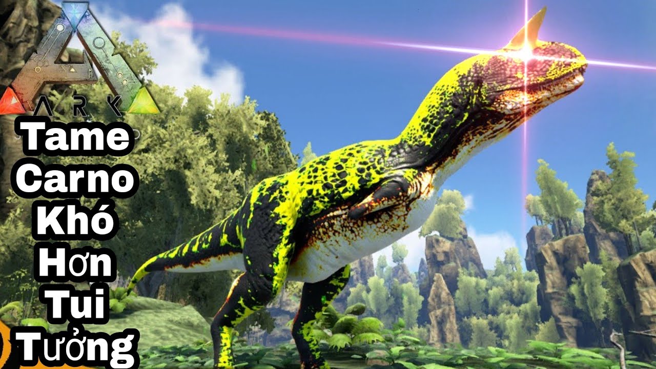 Ark Mobile | Tame Carno Khó Hơn Tui Tưởng Tượng Vào Khu Rừng Đỏ Là Xác Định Ăn Hành