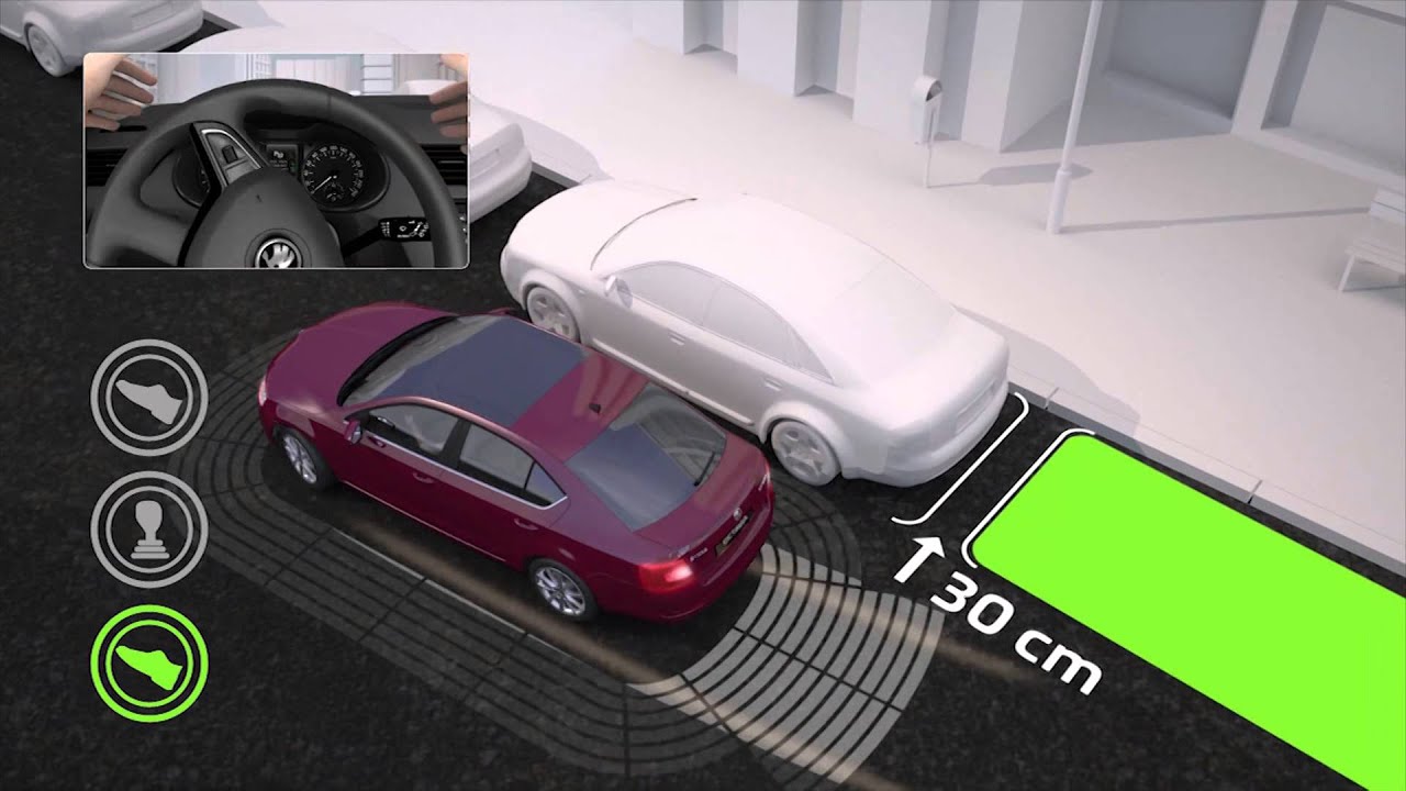 ŠKODA Parking Assistant / Parkovací asistent – podélné parkování