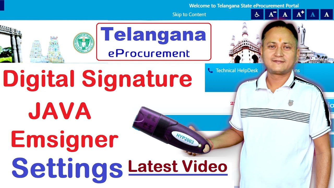 Telangana State eProcurement Portal | DSC | JAVA | Emsigner Setting | #dsc_guru2023