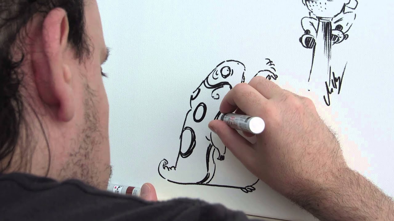Giovanni Rigano zeichnet Bombo aus Monster Allergy in Berlin