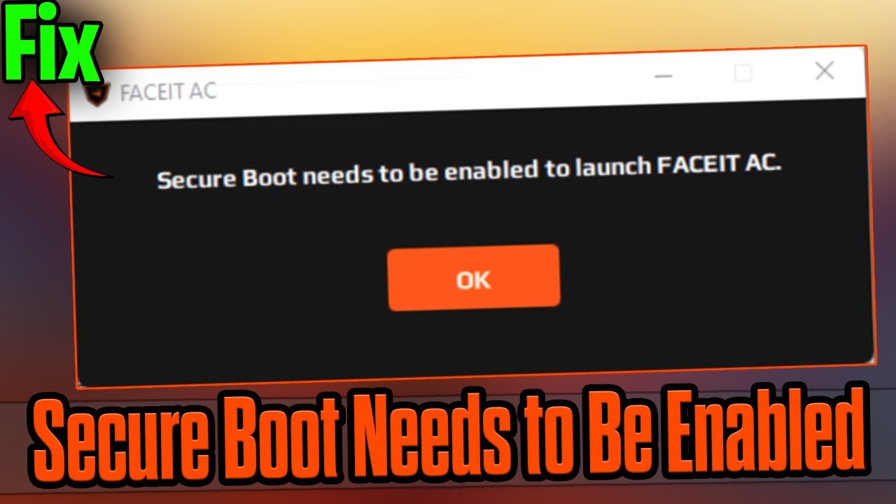 Как включить безопасную загрузку для античита FACEIT (полное руководство) ✅