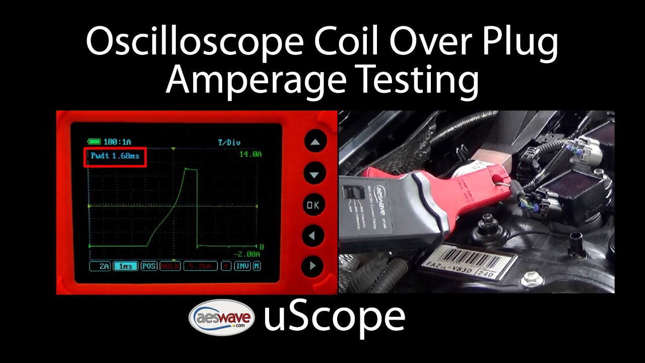 Oscilloscope Coil Over Plug Current Ramp Testing