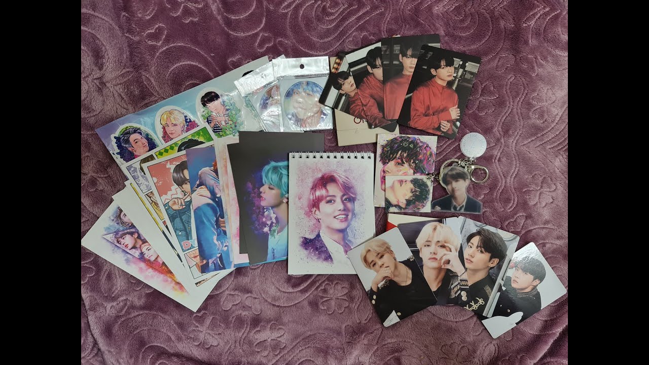 UNBOXING BTS CARDS & POSTCARDS | Распаковка БТС Карточек & Открыток & Брелков | AliExpress and more