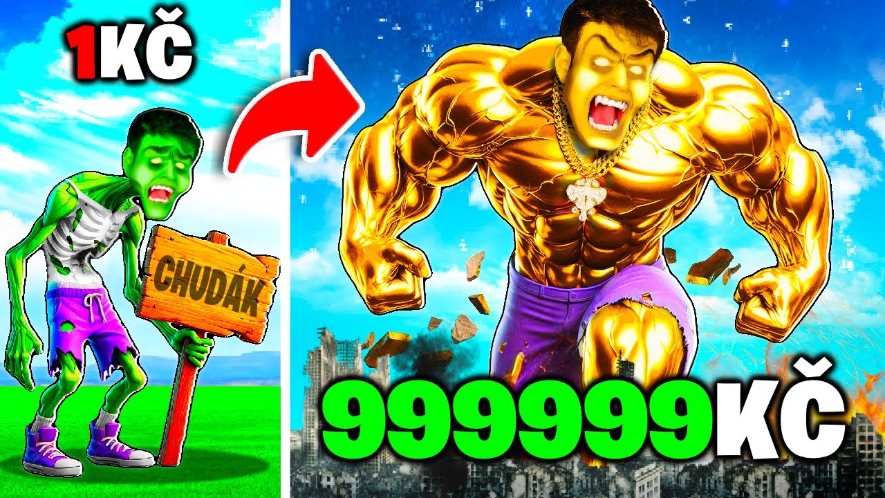 1Kč na 100,000,000Kč HULK v GTA 5!