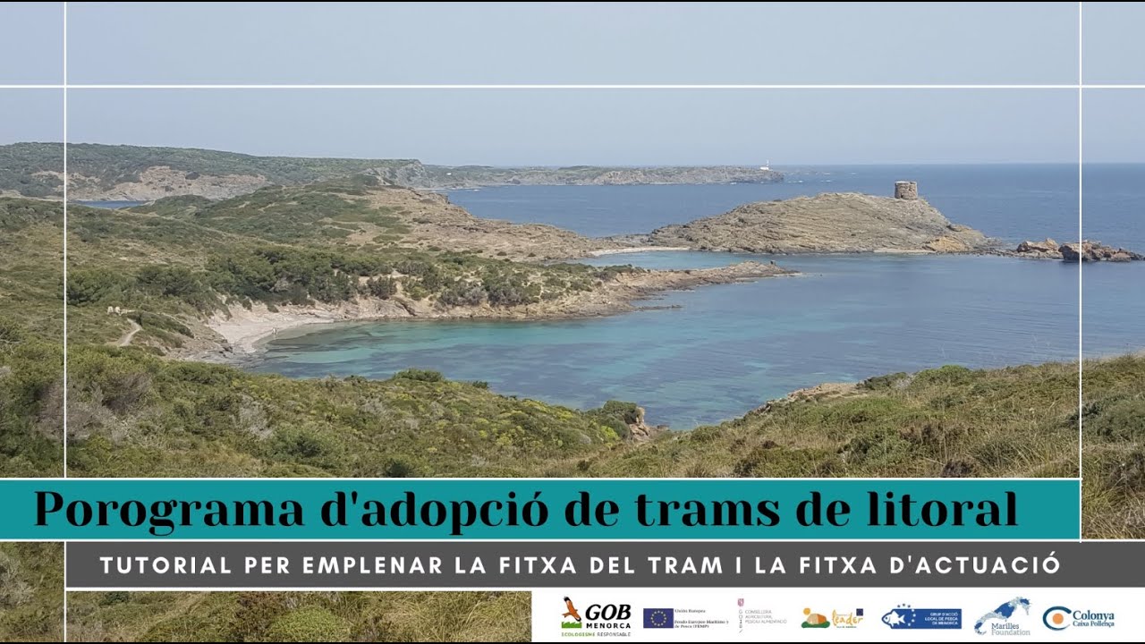 Programa d'adopció de trams de litoral, tutorial per emplenar les fitxes.