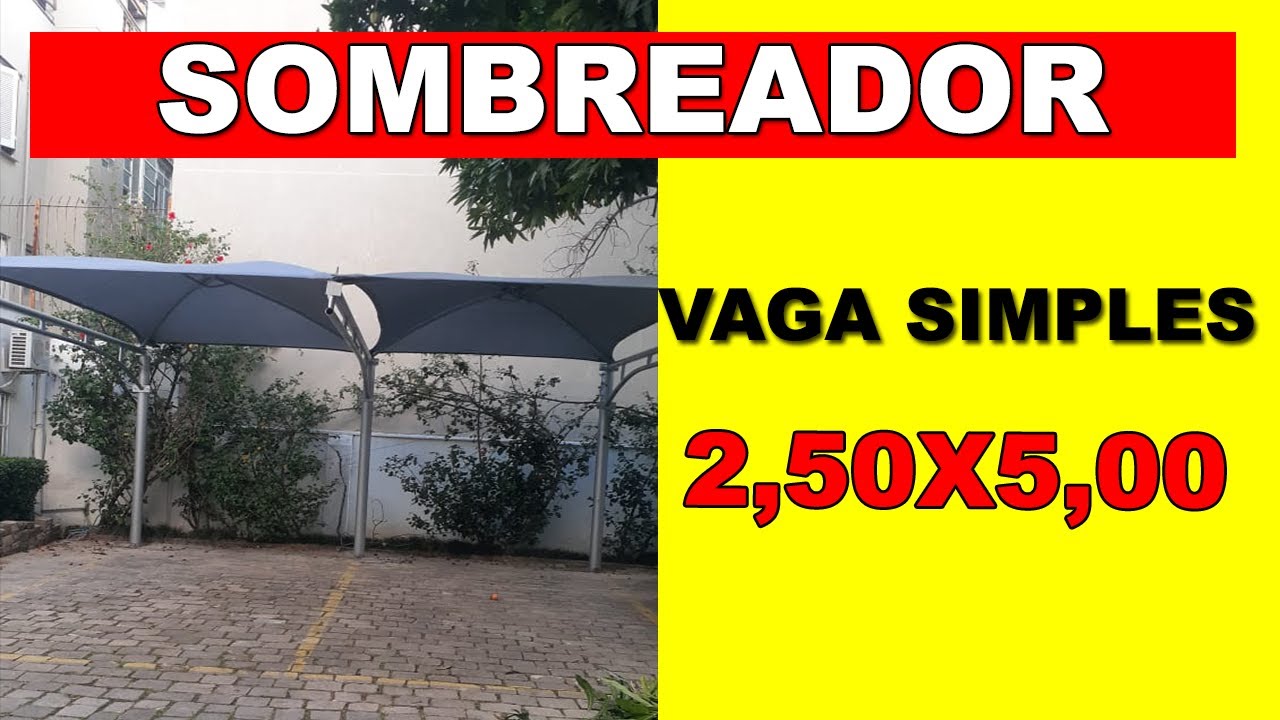 SOMBREADOR VAGA SIMPLES| COBERTURA ESTACIONAMENTO| GUARIDA TOLDOS