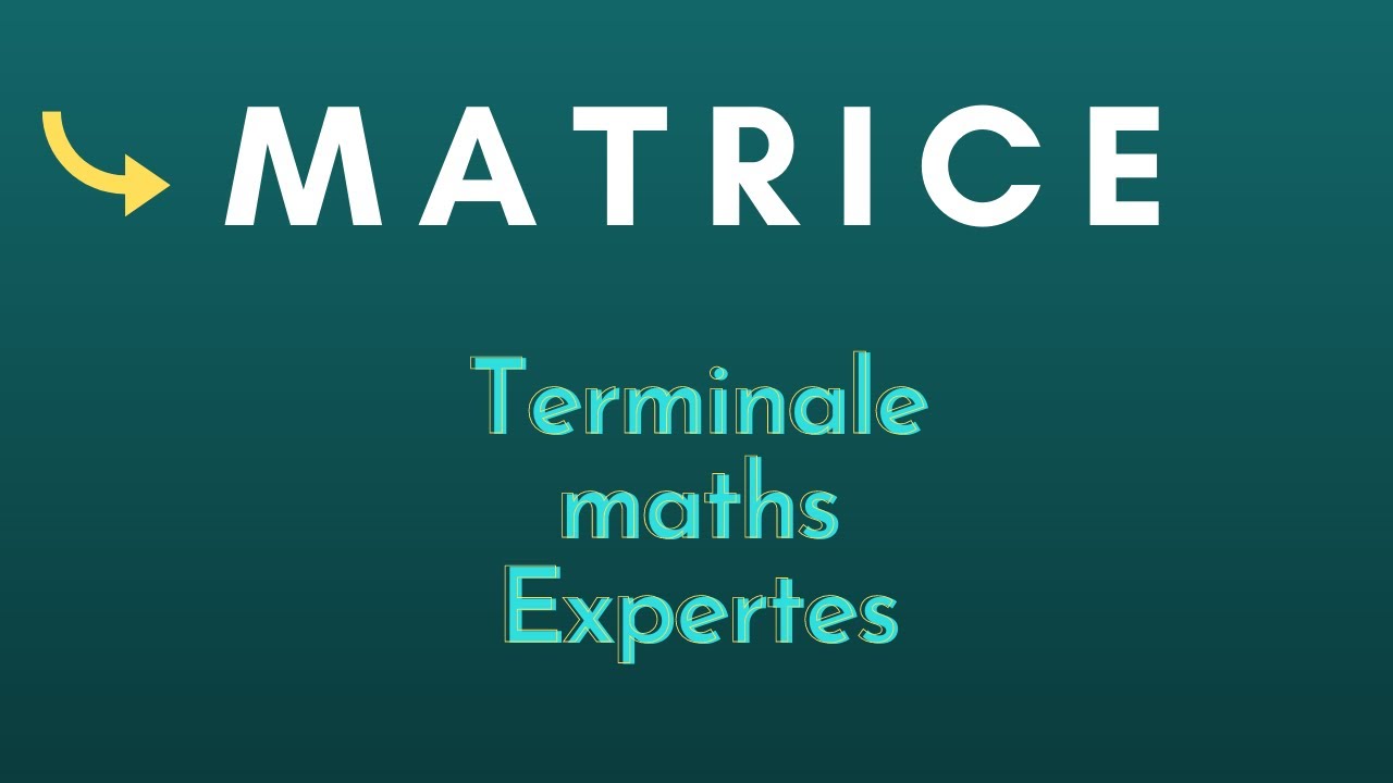 Conjecturez la matrice à la puissance n - Terminale maths expertes