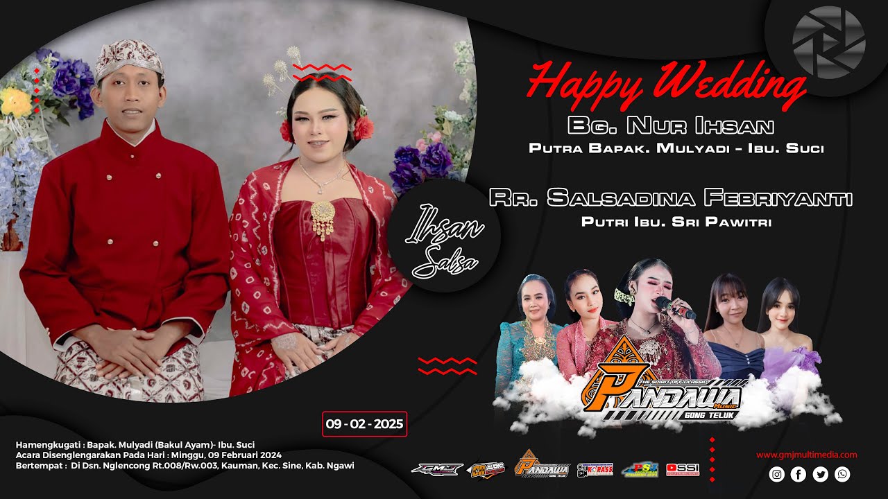 🔴LIVE PANDAWA MUSIC BINTANG TAMU NIKEN SALINDRI || WEDDING IHSAN & SALSA || CA AUDIO