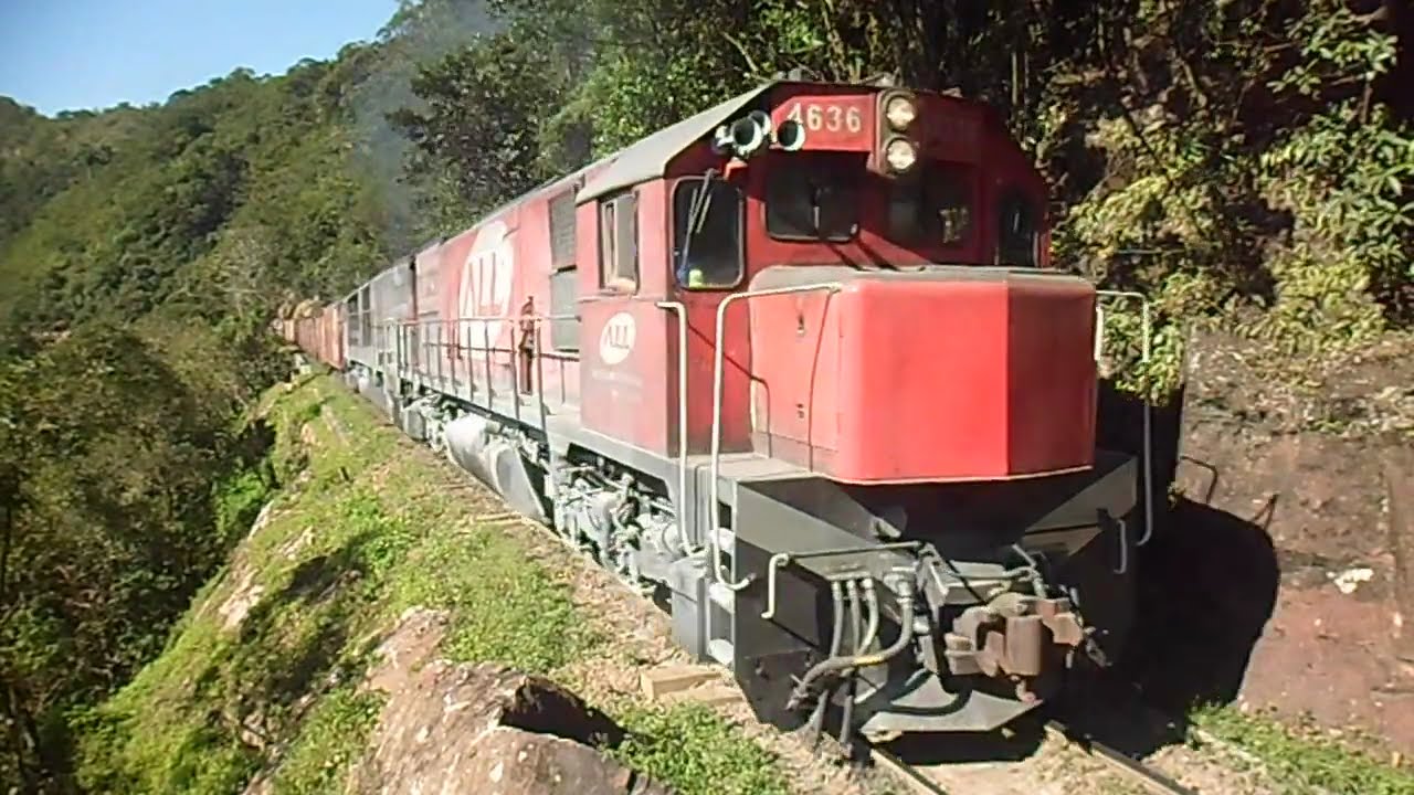 TREM na SERRA DO MAR com 4 GT22 Acelerando em Morretes - PR