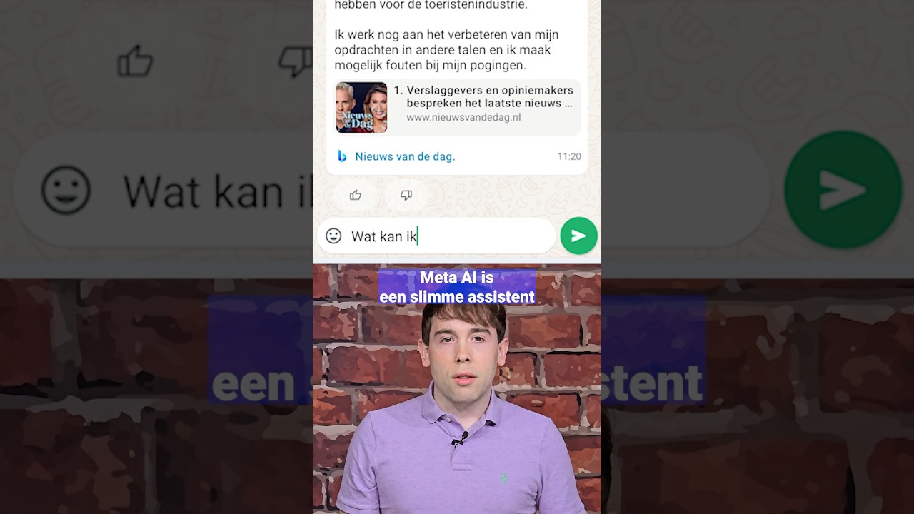 Zijn jouw gesprekken nog wel veilig?💬 #telegraaf #whatsapp #meta #ai