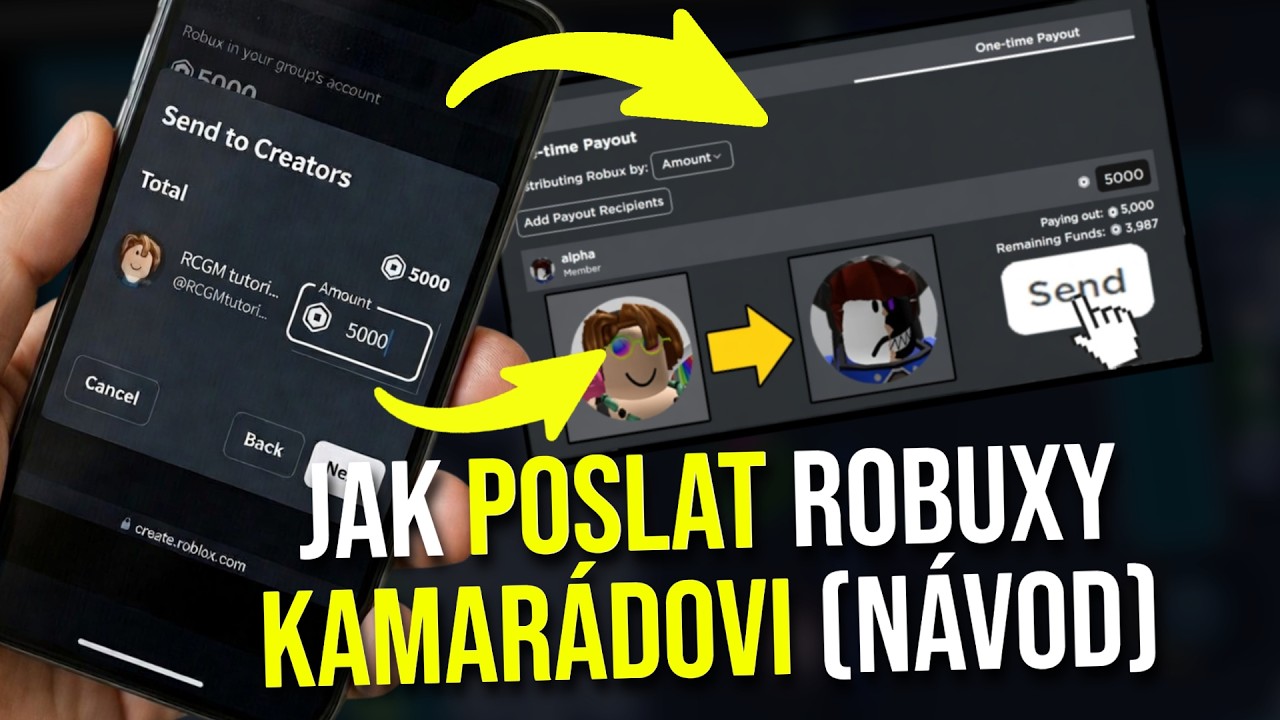 Jak poslat Robuxy kamaradovi (2026) - Roblox: Jak dát Robuxy kámošovi