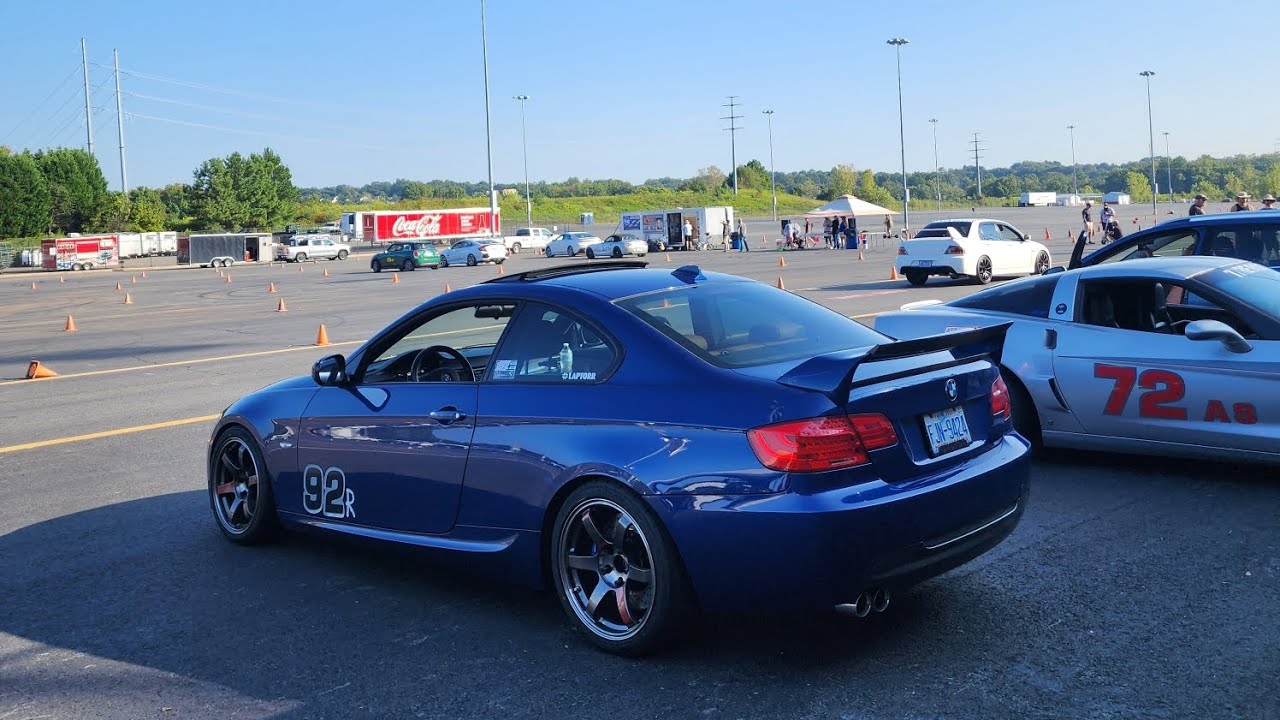 Supercharged BMW 328i Autocross Run - 62.3 Raw - ZMax 9/16/23