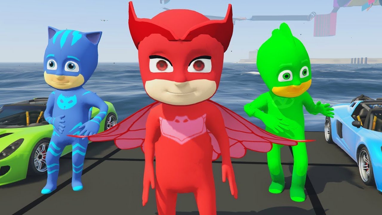 Герои в масках - PJ Masks Gta 5 Mod - Мультик для детей