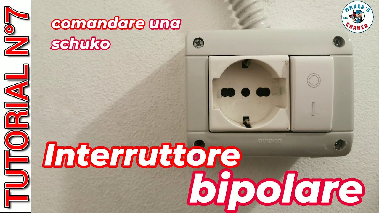 Come comandare una presa con  interruttore bipolare guida.  Guida tutorial #Pubblicità