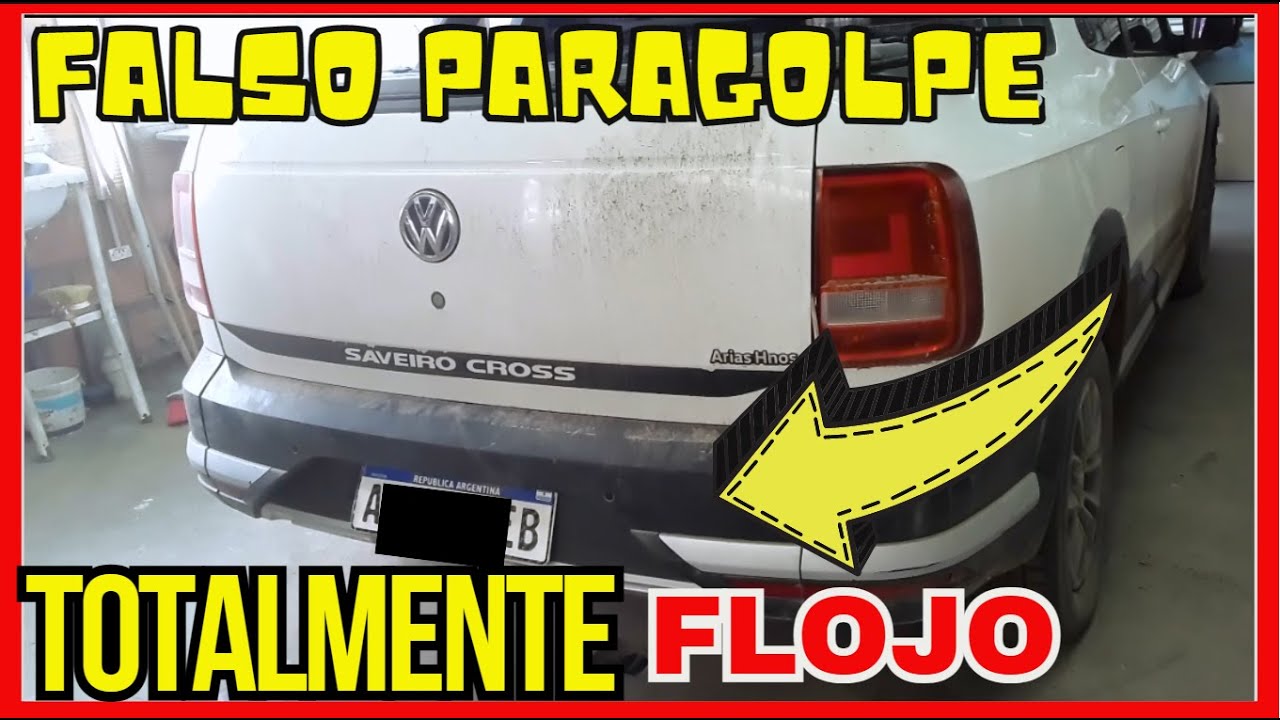 VW Saveiro Cross Paragolpe trasero Caído y flojo como reparar y ajustar alma de parachoque