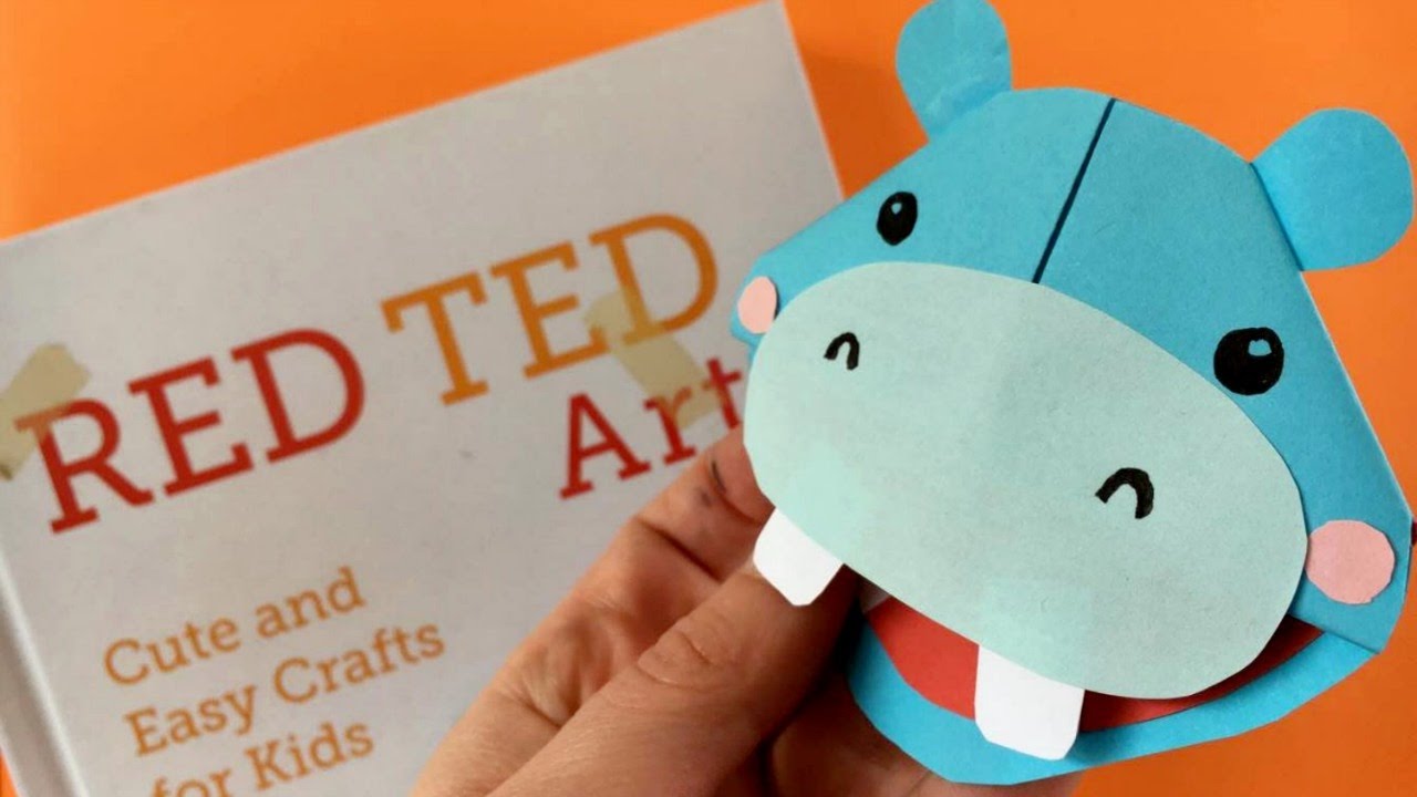 Easy Hippo Bookmark DIY - Easy Corner Bookmark How Tos - Make a Zoo