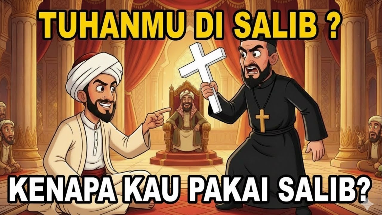 KALAU TUHANMU DISALIB, KOK ADA SALIB DIKALUNGMU? Tanya Abu Nawas, SEMUA KAGET‼️ | KISAH ABU NAWAS