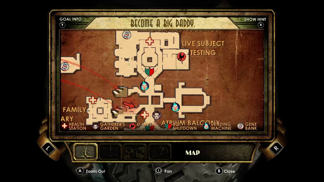 Bioshock: where to find Big Daddy Boots? (location on the map)