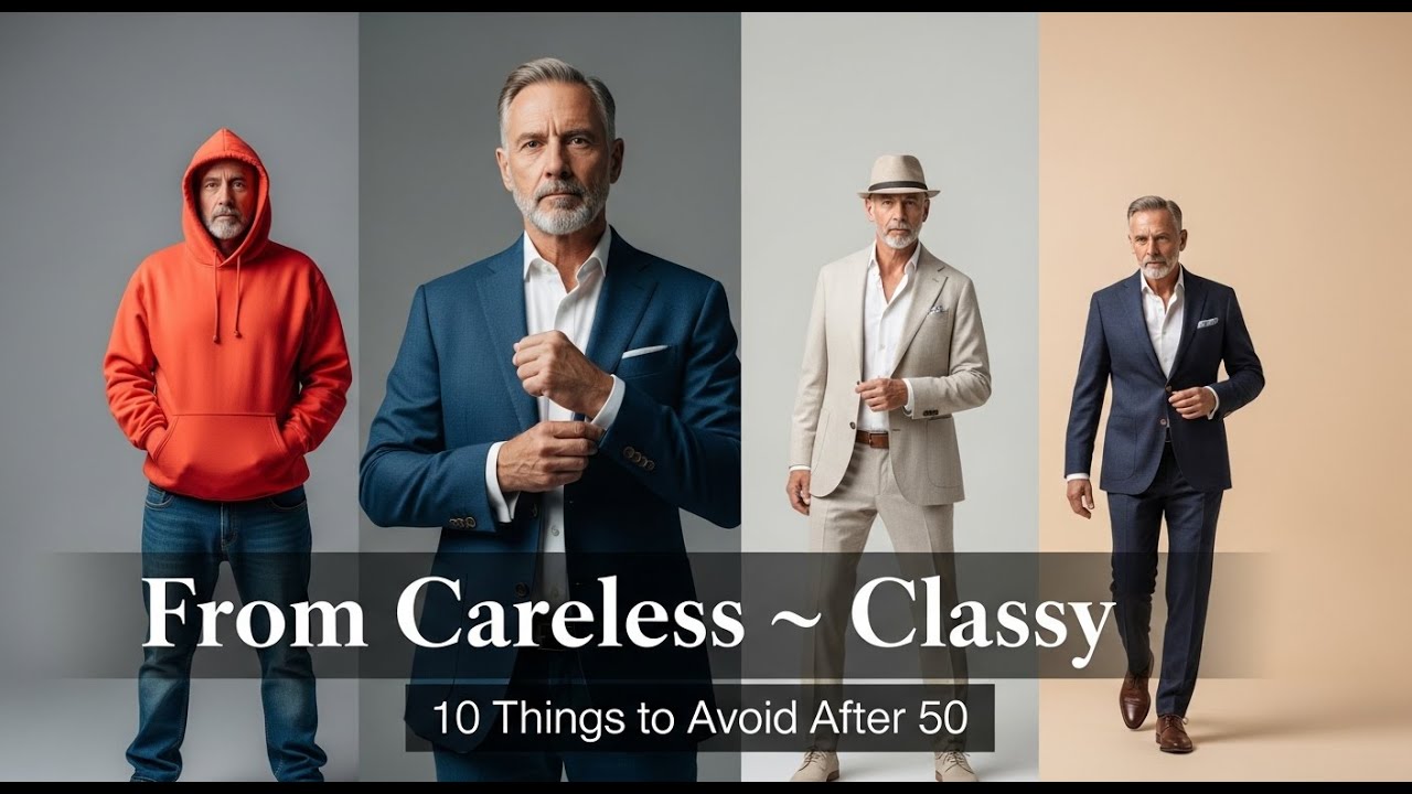 10 Things Elegant Men Over 50 Should NEVER Wear (and What to Wear Instead)