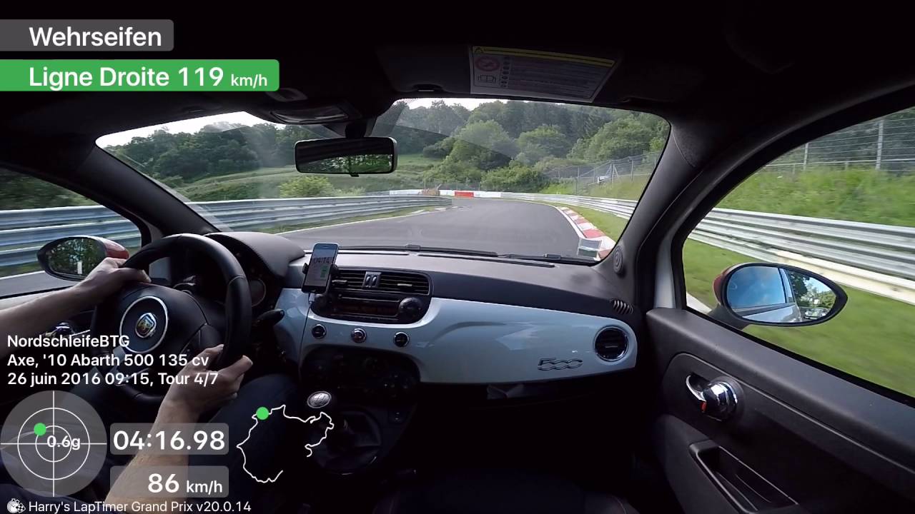 Nürburgring Nordschleife 26.06.2016 Axel Abarth 500