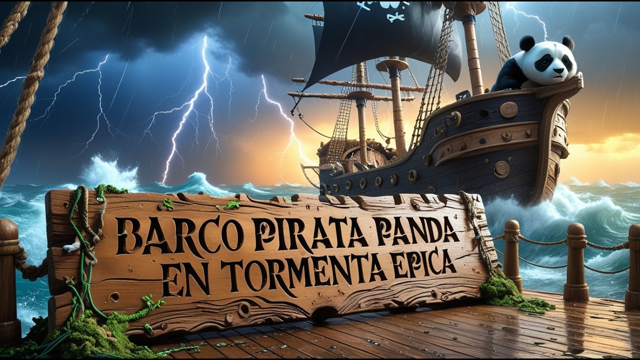 ⛈️🐼 Barco Pirata Panda en Tormenta Épica 🌊⛈️ | Aventura Mágica con Animalitos Valientes ⛈️
