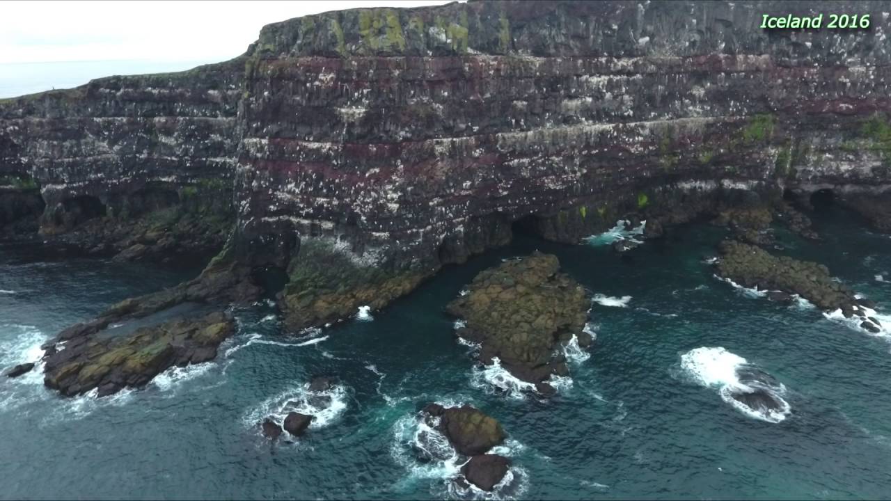 Iceland - Latrabjarg - puffin kingdom, Drone - Phantom 3 Pro, 2016