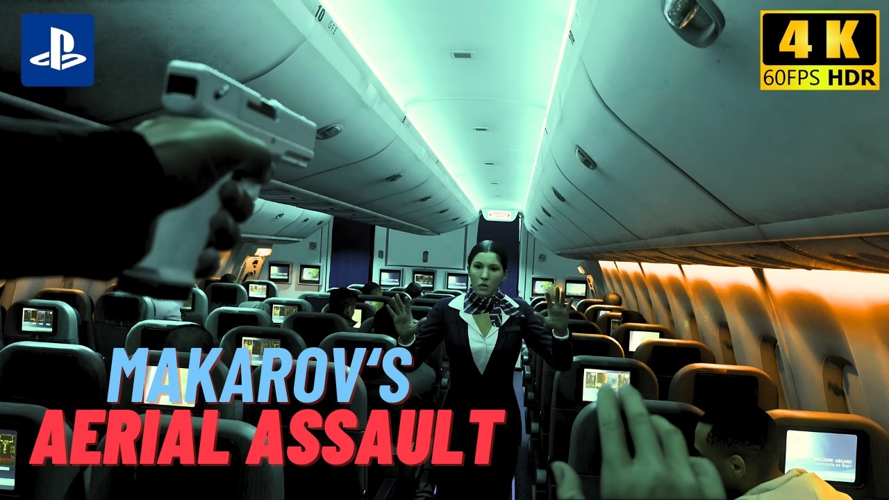 Hijacking a Russian Airplane in Call Of Duty MW3 Remastered
