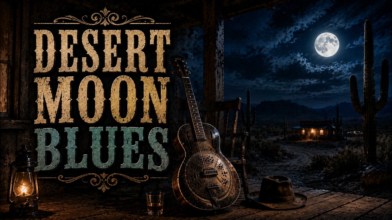 Desert Moon Blues | Midnight Desert Blues Guitar | Relaxing Electric Blues Instrumentals