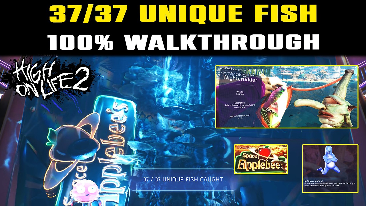 All 37 Unique Fish Locations | Tanks for the Memories | All Fishing Spots in High On Life 2