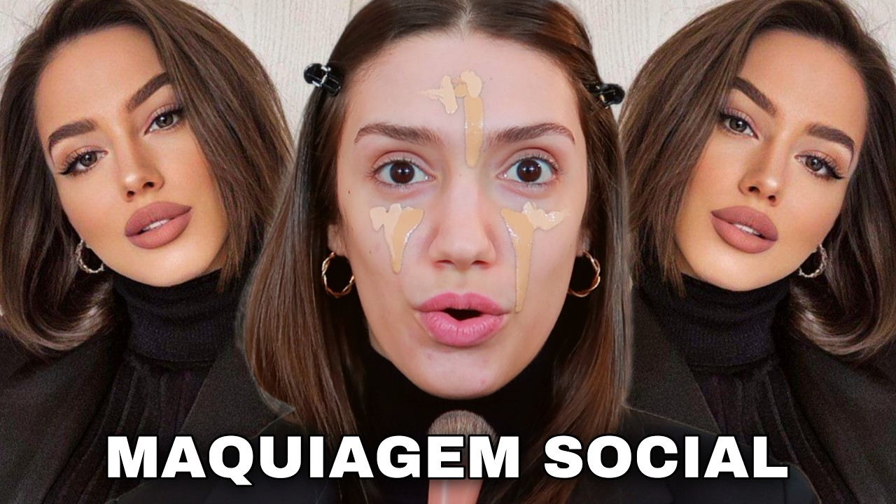 MAKE SOCIAL PARA QUALQUER EVENTO DE TRABALHO *MAQUIAGEM MONOCROMÁTICA* tutorial completo