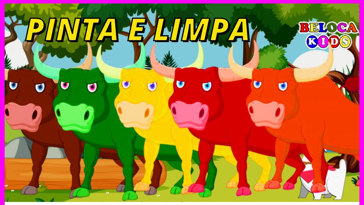 PINTA E LIMPA BOI DA CARA PRETA 🐂🎨| APRENDENDO AS CORES 🎨| LEARN COLOR 🎨| Pinta y Limpia Colores🖌️🎨