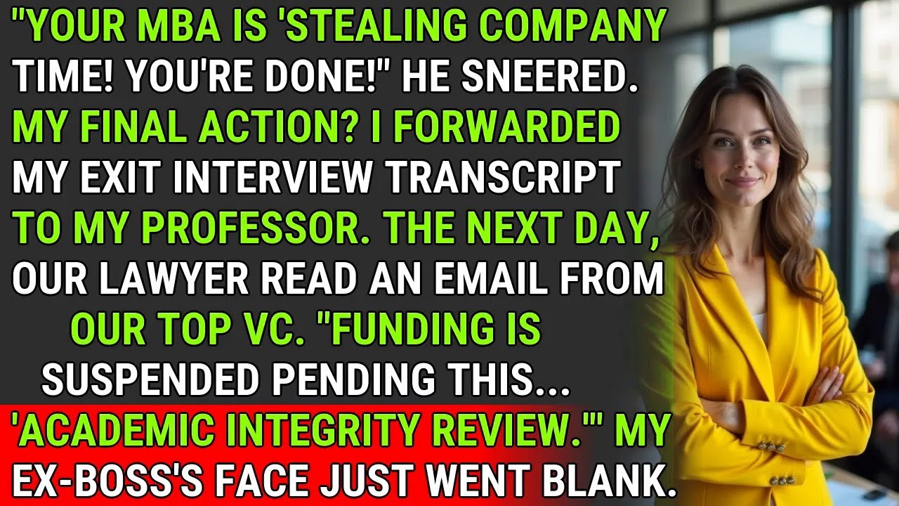 I Was Fired for My MBA – My Exit Interview Sank Their VC Funding ♟️