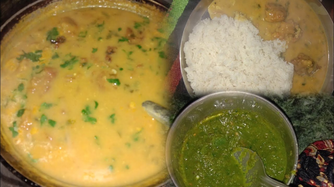 कढ़ी चावल टेस्टी पुदीने की चटनी के साथ😋😋||Recipe😋||Vlog😍||Vlog||@tanujavlogs3504
