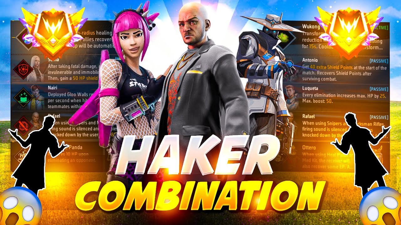 HAKERR COMBINATION 🙀 | best character skill for cs rank | Cs rank best character skill | Ujjain Gang