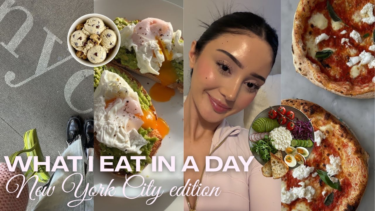 WHAT I EAT IN A DAY *réaliste* 🥗🥑 (mes plats préférés, les rues de NYC, mental breakdown)