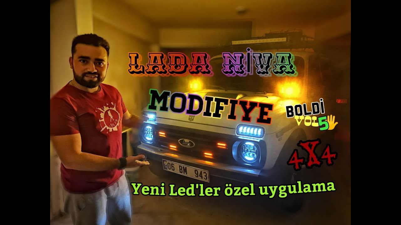 LADA NİVA PANJUR LED UYGULAMA / MODİFİYE II / нива решетка радиатора светодиодная