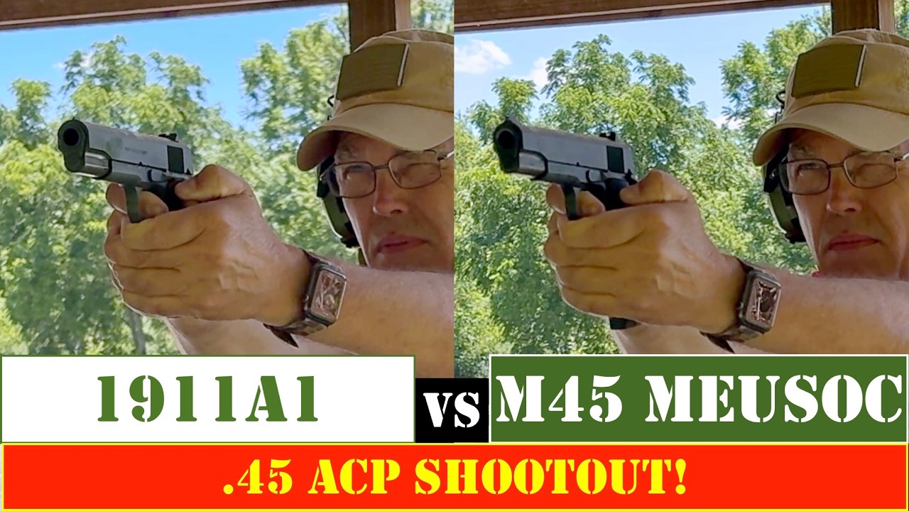 1911A1 против M45 MEUSOC: перестрелка в калибре .45 ACP!