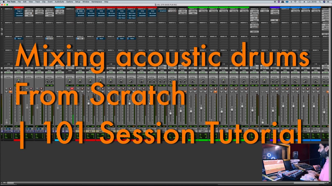 Mixing acoustic drums from Scratch | 101 Session Tutorial