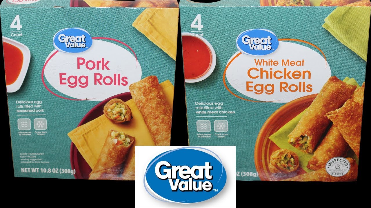 Great Value (Walmart) Pork Egg Rolls & White Meat Chicken Egg Rolls Review