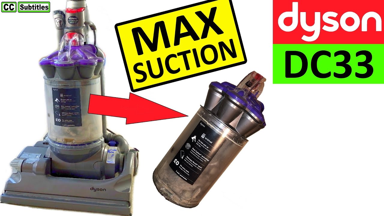 Dyson DC33 How to clean Vortex Cylinder Cyclone for Maximum Suction