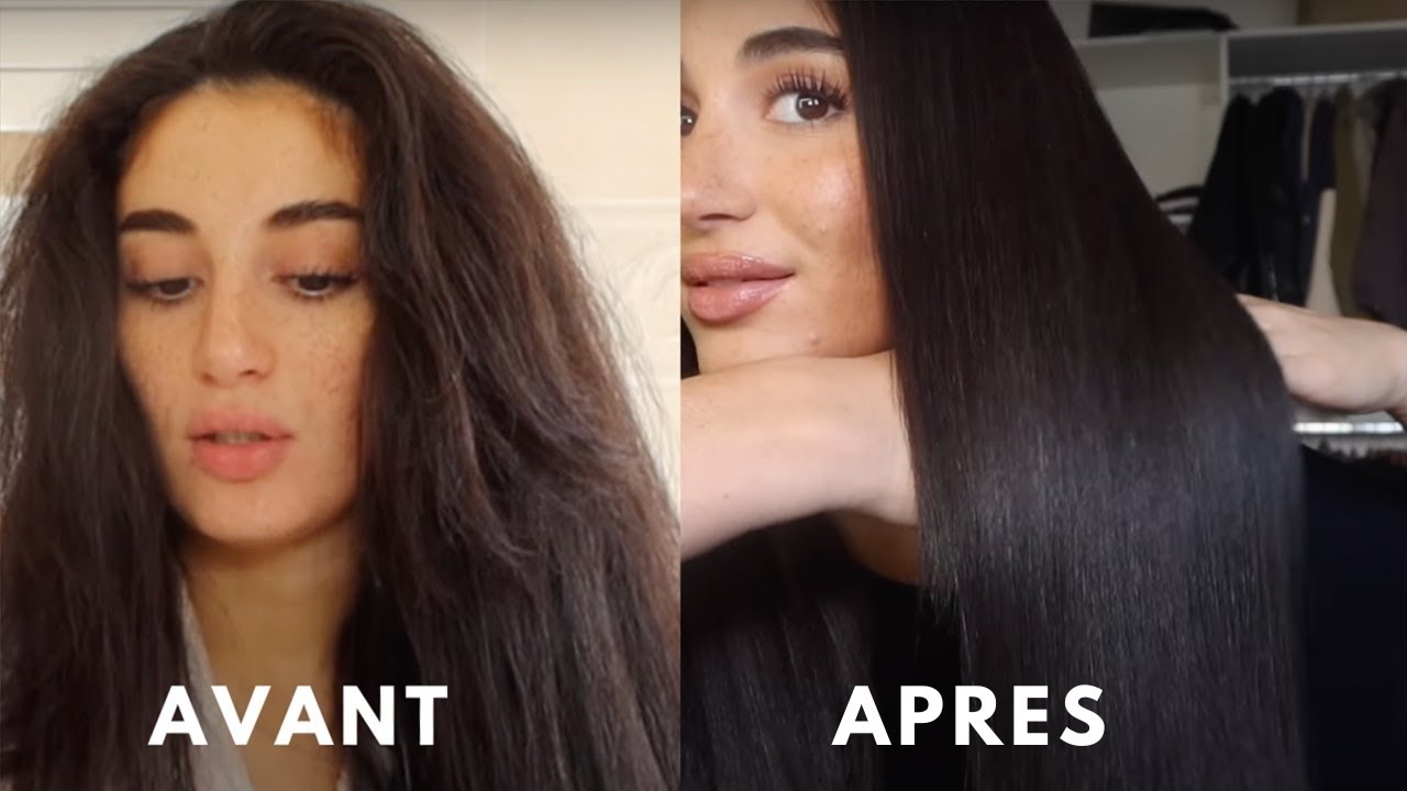 ROUTINE CHEVEUX LISSES | Lissages, brillance, souplesse, pousse de cheveux routine sous la douche..