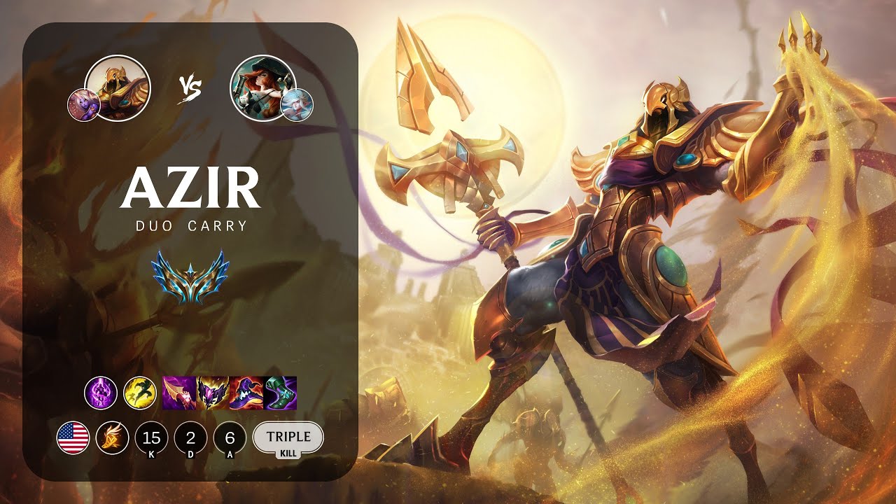 Azir Carry vs Miss Fortune - NA Challenger Patch 14.4