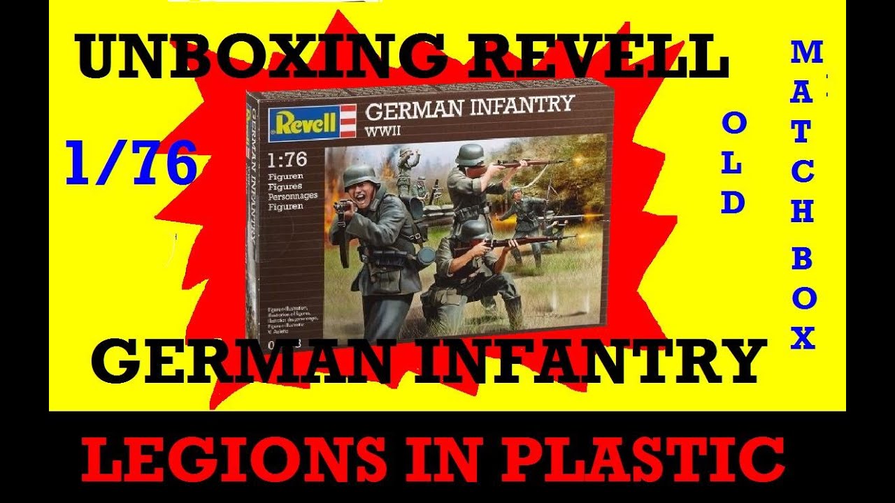 unboxing REVELL 1/76 german infantry reissued old matchbox set