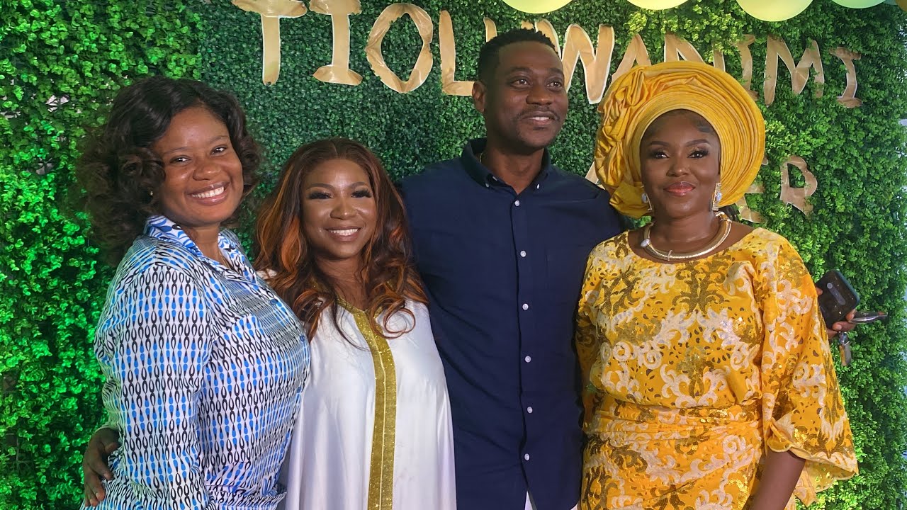 BIOLA BAYO HOSTS FAITHIA BALOGUN, KEMI AFOLABI, ADEDIMEJI LATEEF, BIMPE OYEBADE AT CHILD’S NAMING
