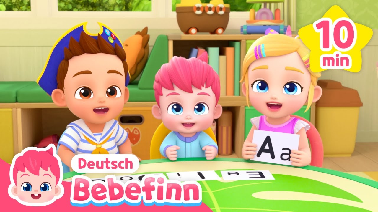 ABC in Englisch und Deutsch in 10 Minuten lernen | Mix | Bebefinn Deutsch - Kinderlieder