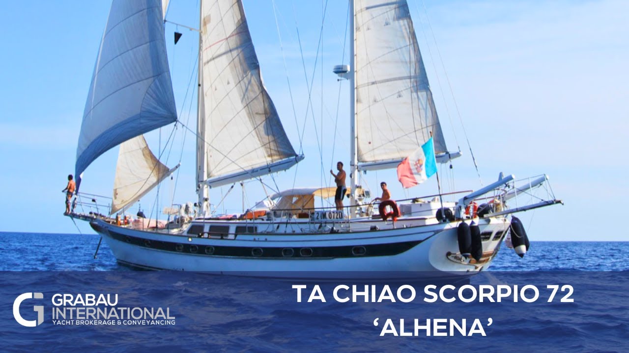 [OFF MARKET] 1990 TA CHIAO SCORPIO 72 'Alhena' | Sailing Yacht for sale with Grabau International