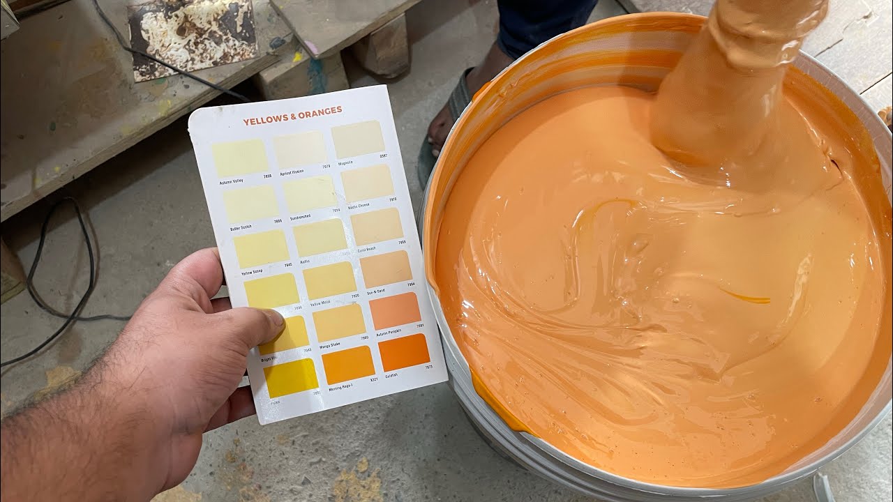 Autumn pumpkin colour | asianpaints Ace | combination colours mixing